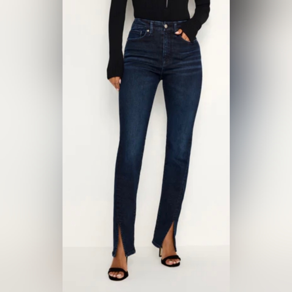 Good American Always Fits Good Classic Slim Split Hem